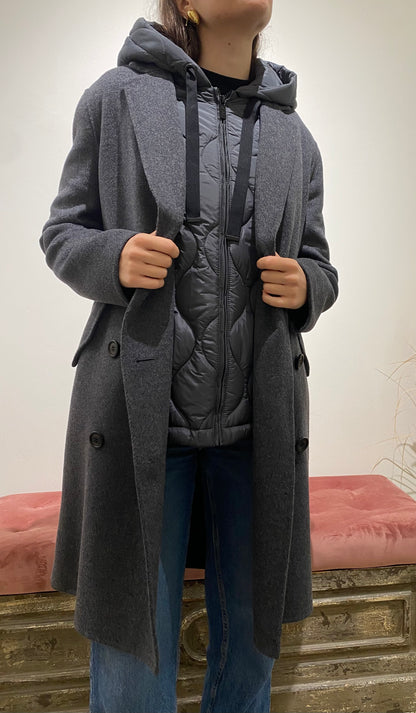 Cappotto con gilet Vicolo grigio