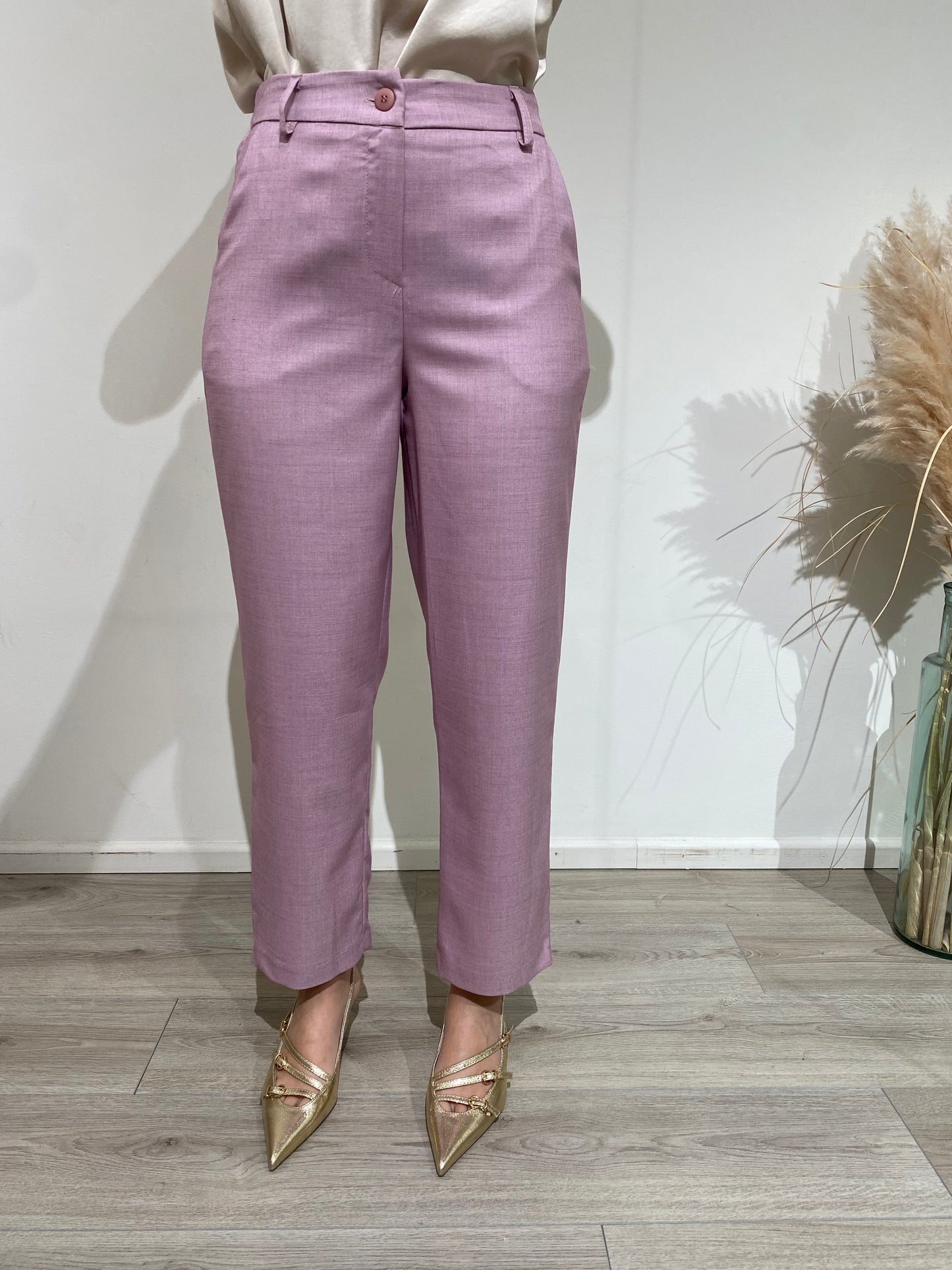 Pantalone tailleur Tensione In rosa