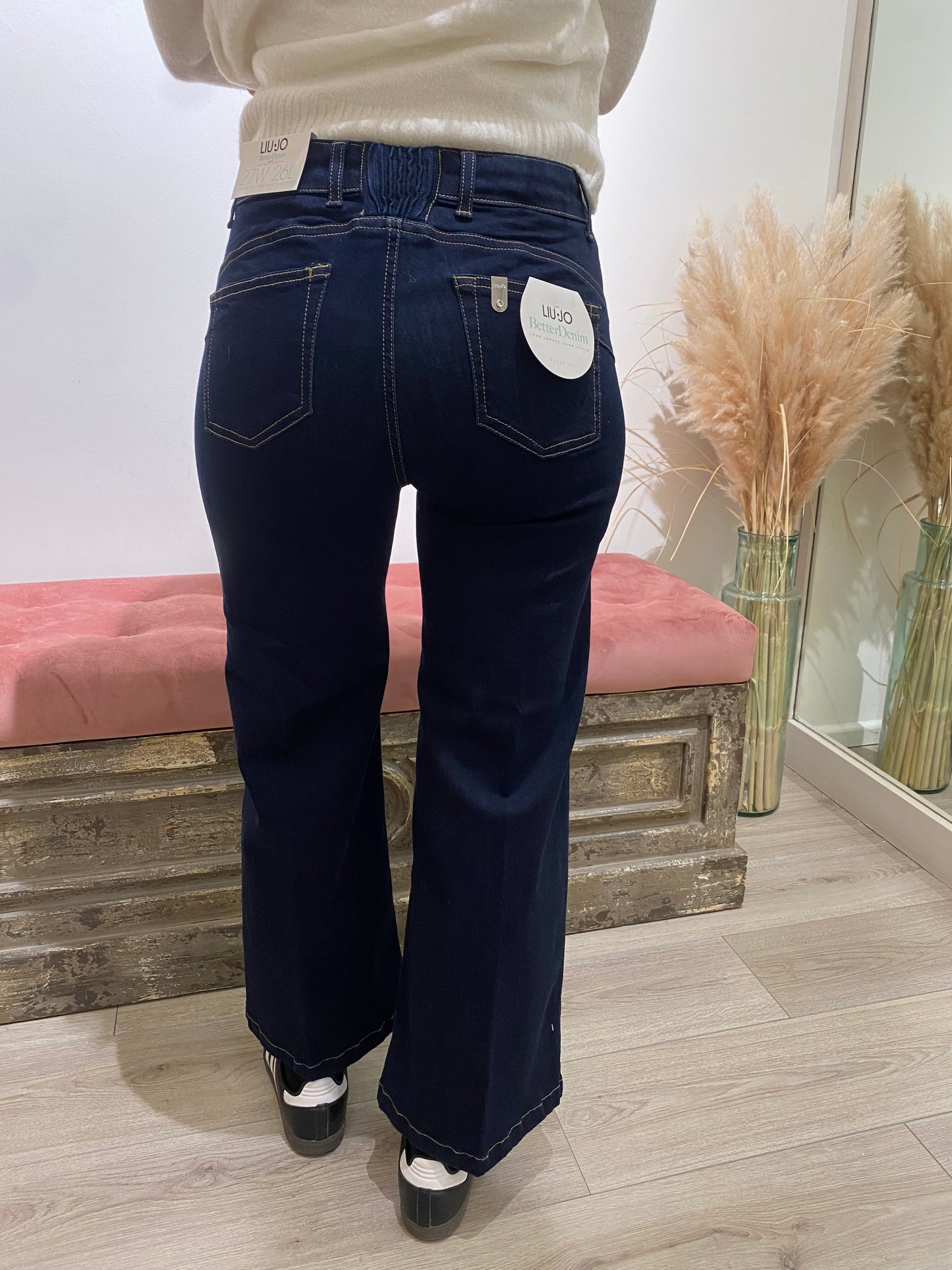 Jeans wide leg cropped Bottom Up LiuJo blu