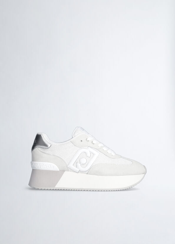 Sneakers platform con logo Liu Jo bianco