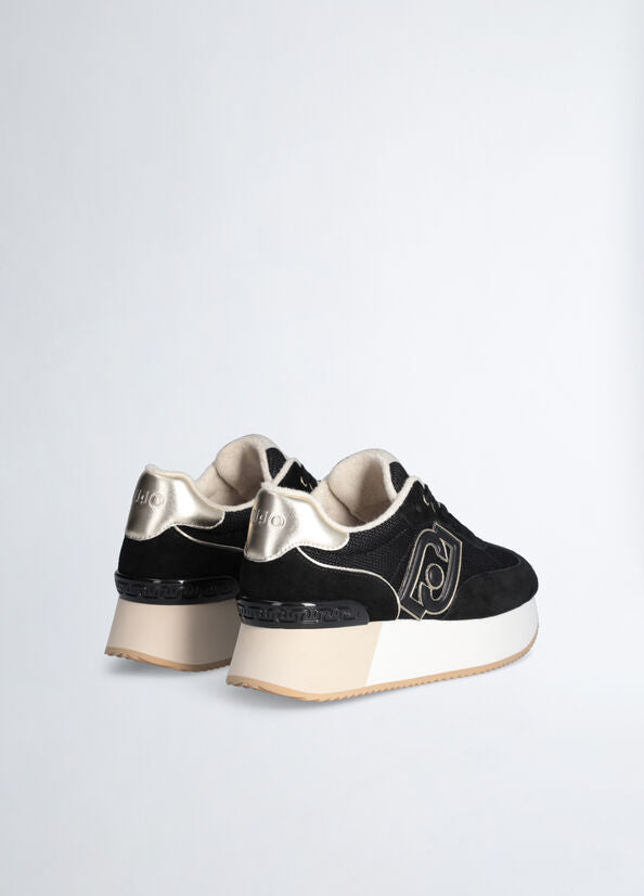 Sneakers platform con logo Liu Jo nero