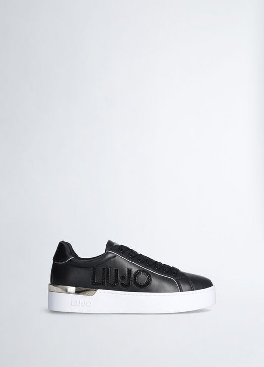 Sneakers con maxi logo LiuJo nero