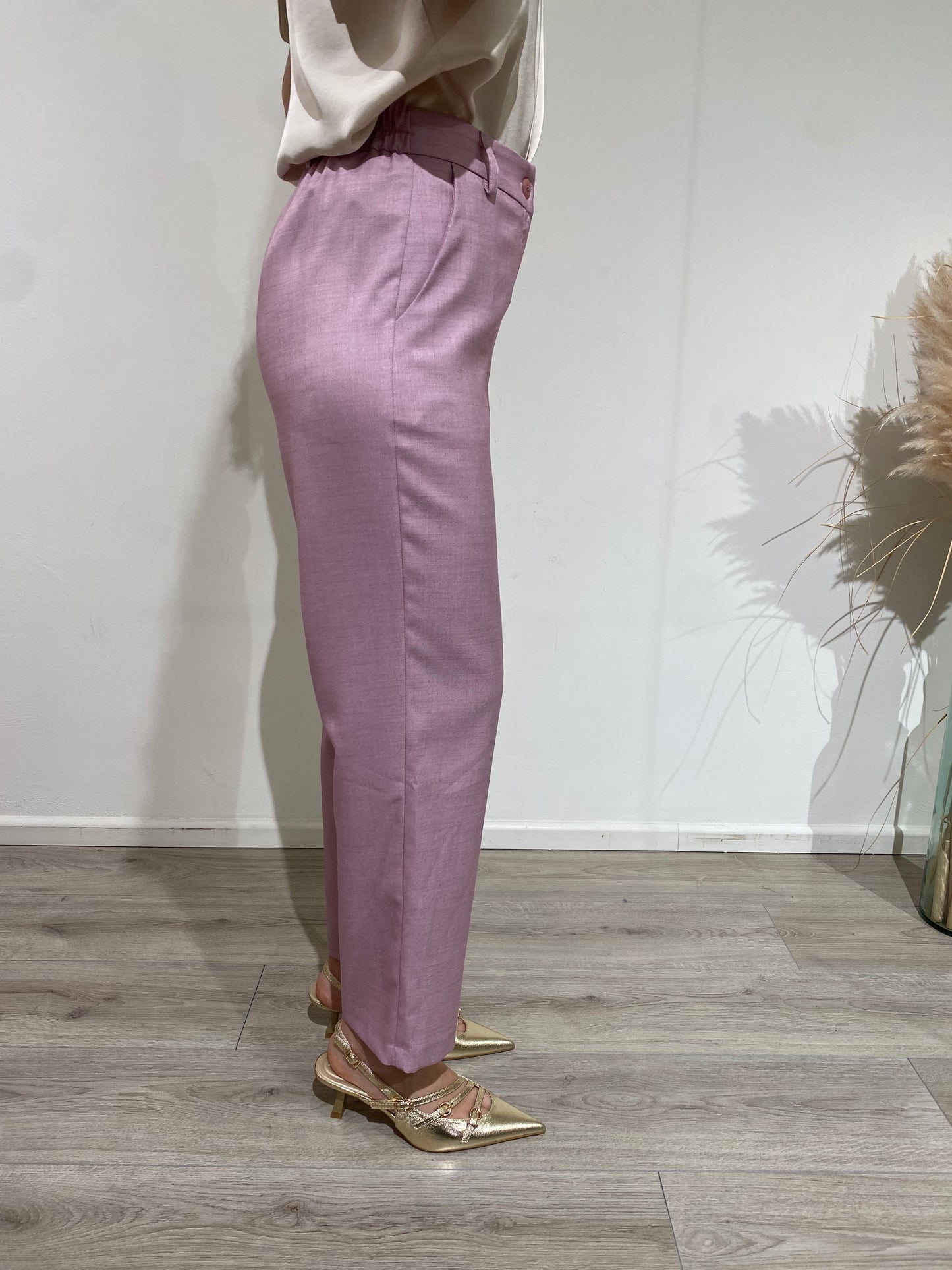 Pantalone tailleur Tensione In rosa