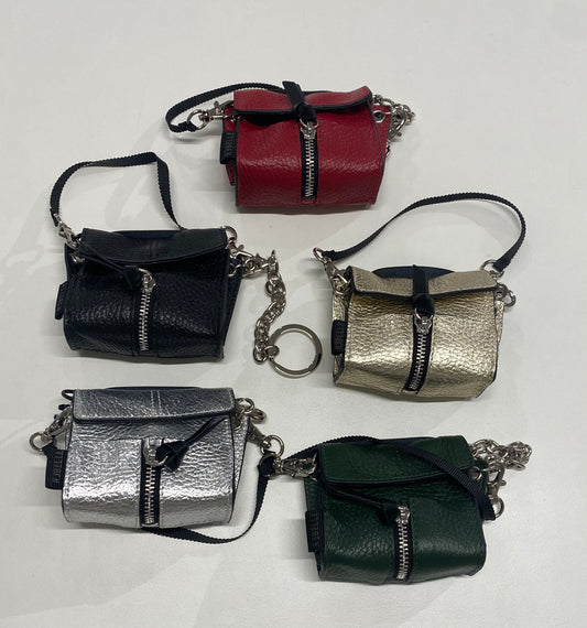 Minibag Clio Rebelle leather keychain