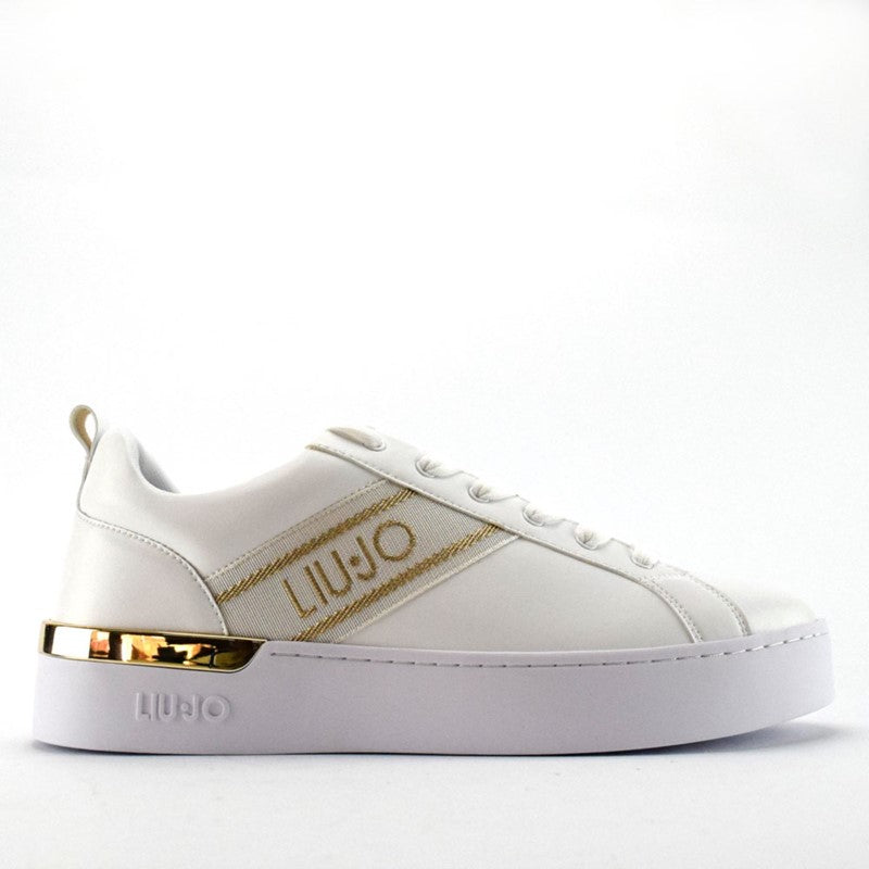 Sneakers con logo jacquard LiuJo Bianco