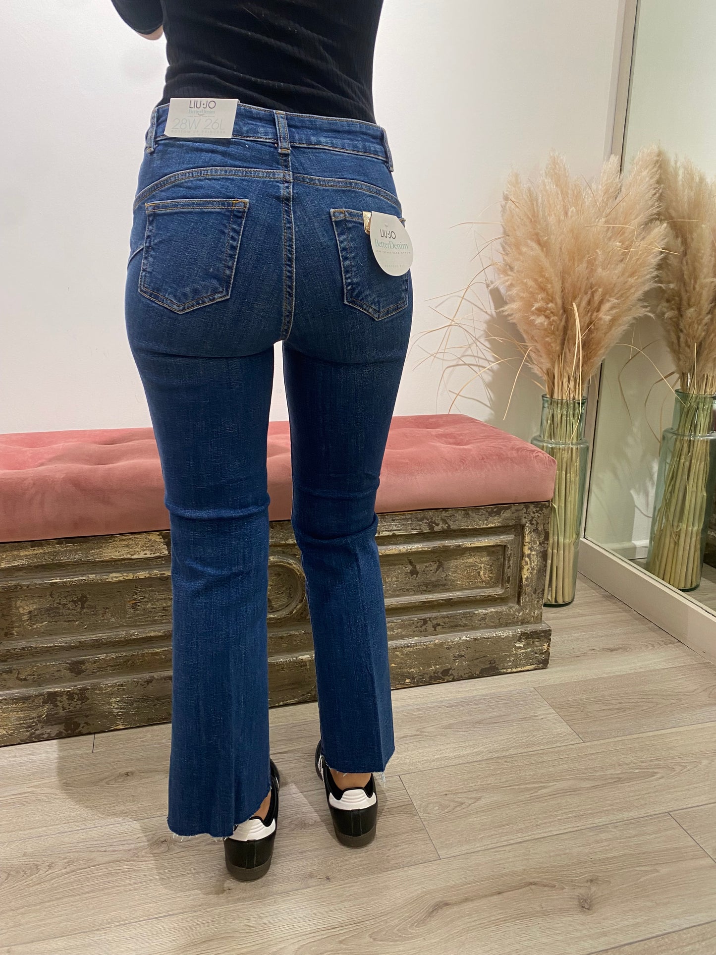 Jeans bootcut a vita alta LiuJo blu