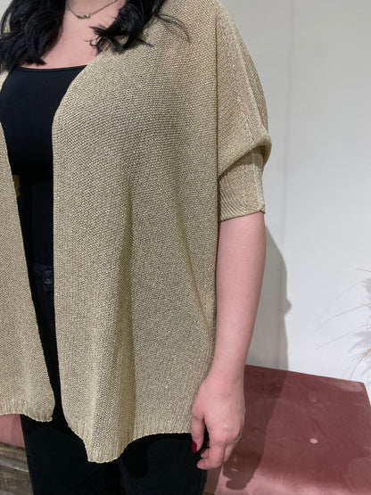 Kimono in maglia traforata Kontatto oro