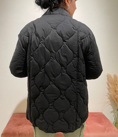 Quilted Down Jacket with Pockets Vicolo Black