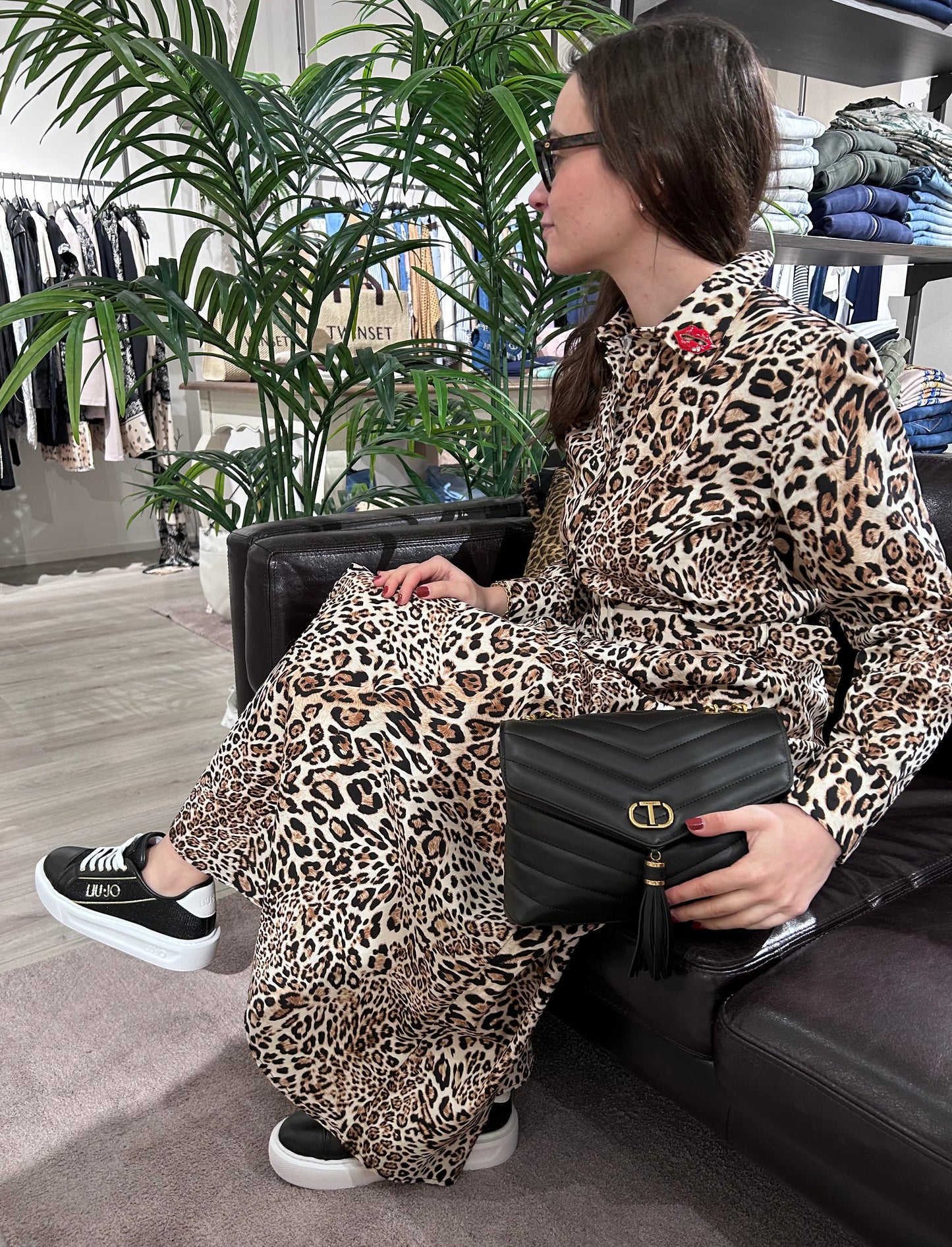 Vestito chemisier leopardato Tensione In