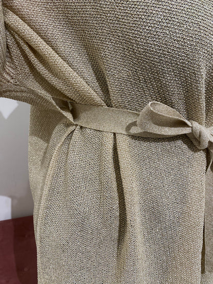 Kimono in maglia traforata Kontatto oro